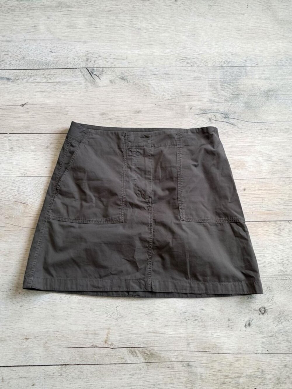 THEORY Women’s Olive Taupe Cotton Blend Skirt Size 8